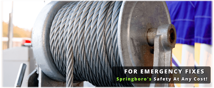 Broken Garage Door Spring Springboro Ohio